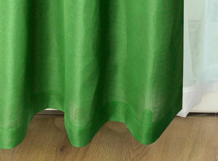 SET CORTINAS DORAL TABATHA RUSTICO ARGOLLA VERDE - 3