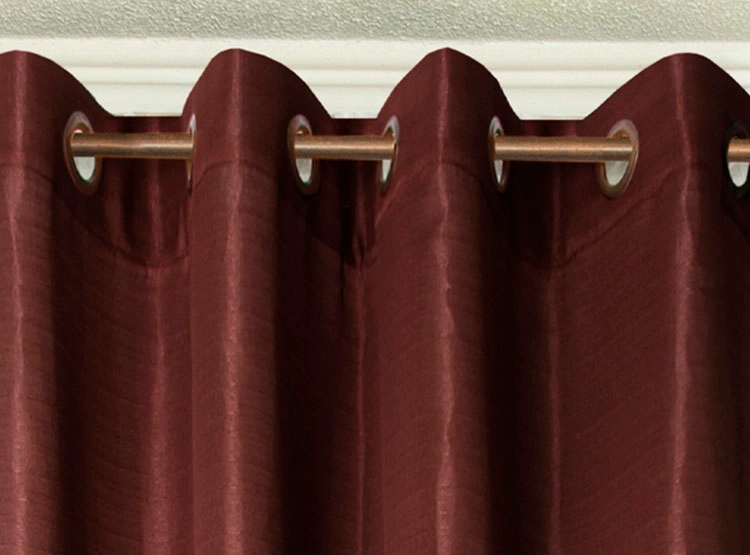 SET CORTINAS DORAL TABATHA RUSTICO ARGOLLA CAFE - 2