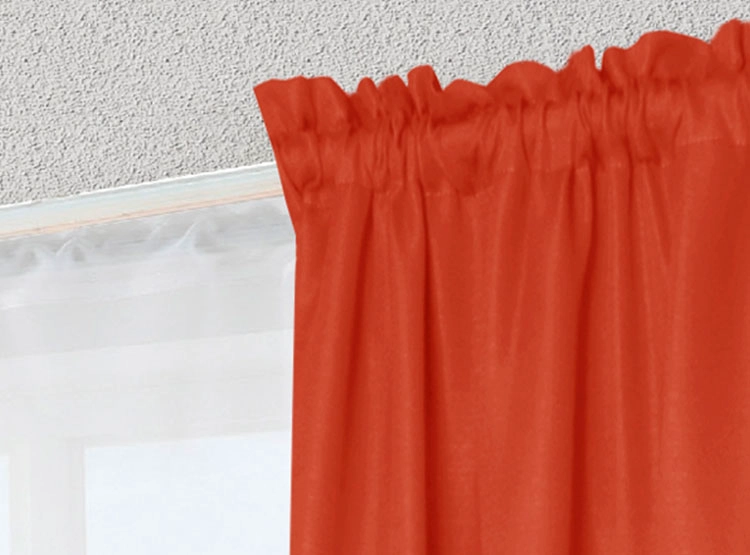 SET CORTINAS DORAL TABATHA RUSTICO PASADOR TERRACOTA - 2