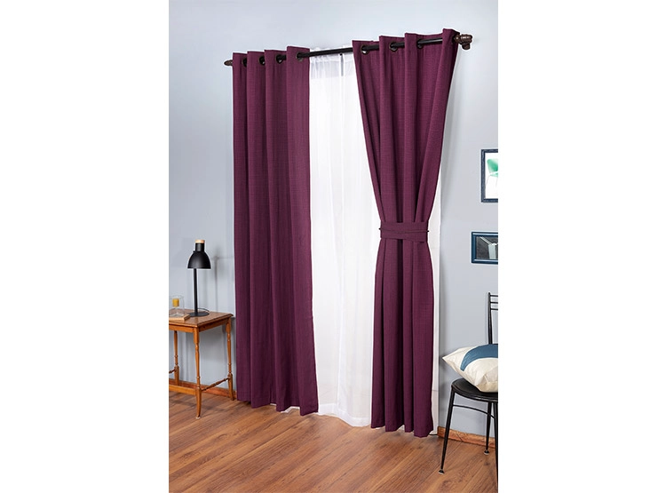 SET CORTINAS DORAL CAMILA ARGOLLA LILA - 1