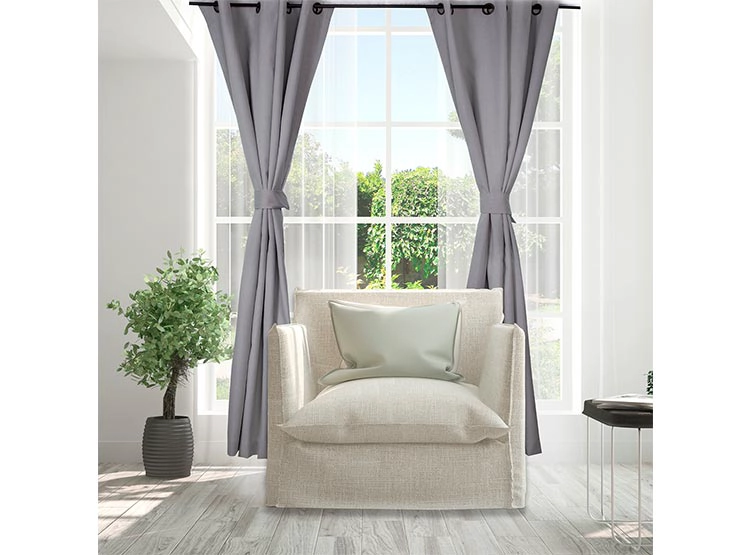SET CORTINAS DORAL CITY BLACKOUT ARGOLLA GRIS - 2