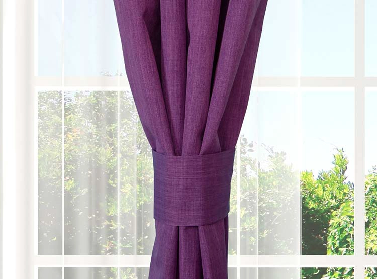 SET CORTINAS DORAL CITY BLACKOUT ARGOLLA LILA - 3