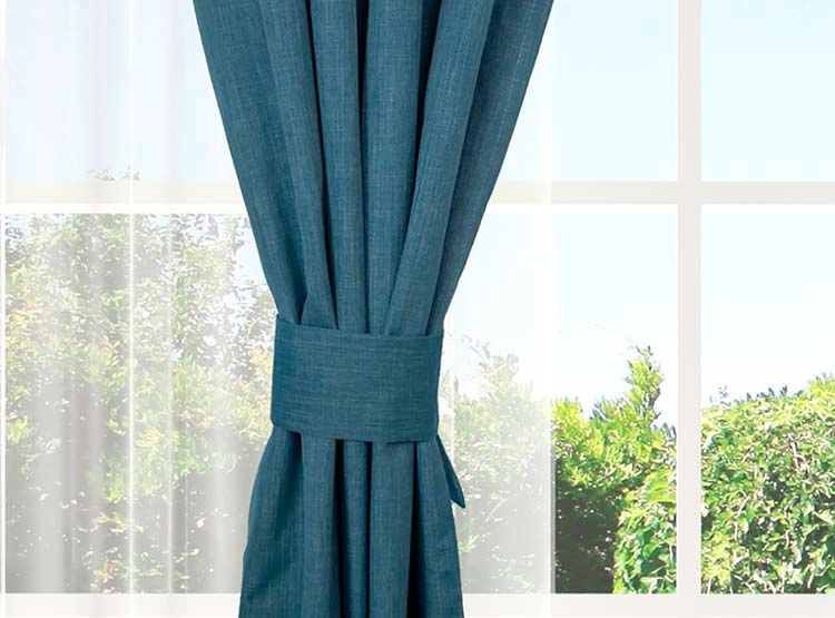 SET CORTINAS DORAL CITY BLACKOUT ARGOLLA AZUL - 3