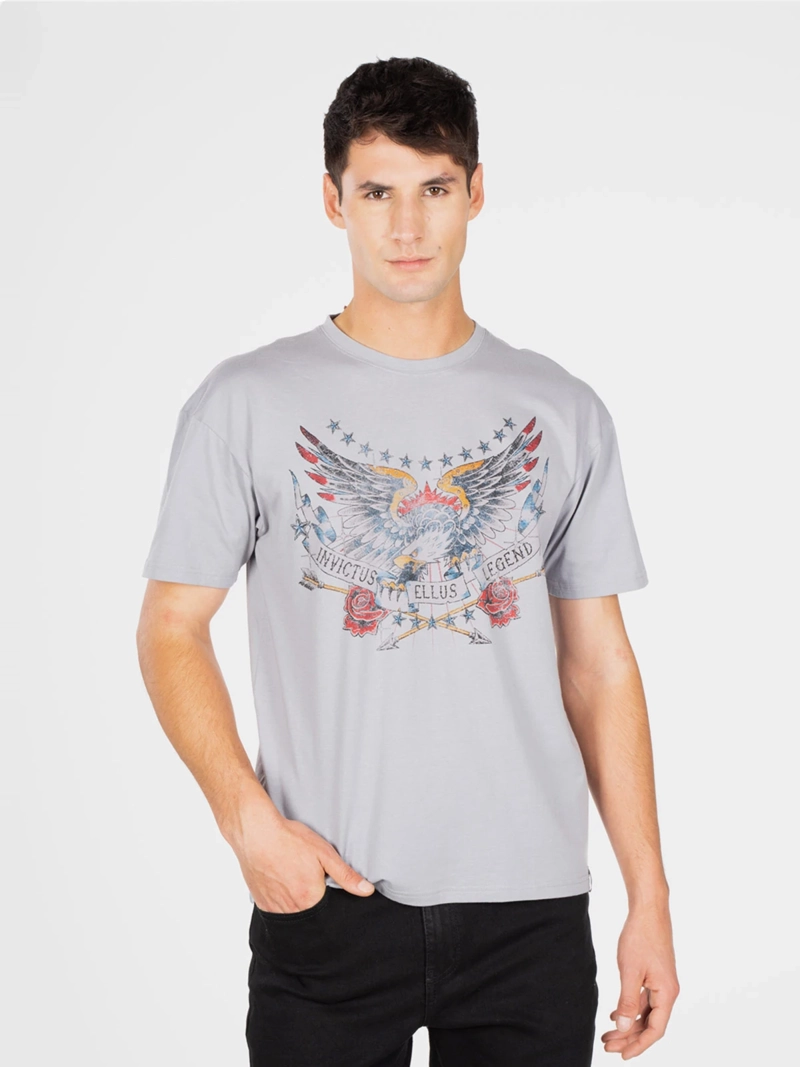 POLERA HOMBRE ELLUS ALGODÓN MANGA CORTA - 1