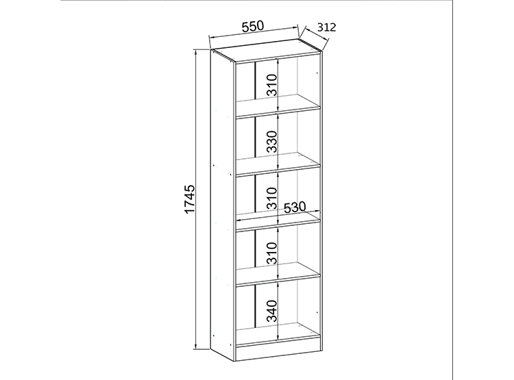 ESTANTE BE DESIGN PARANA MULTIUSO BLANCO 2P - 2