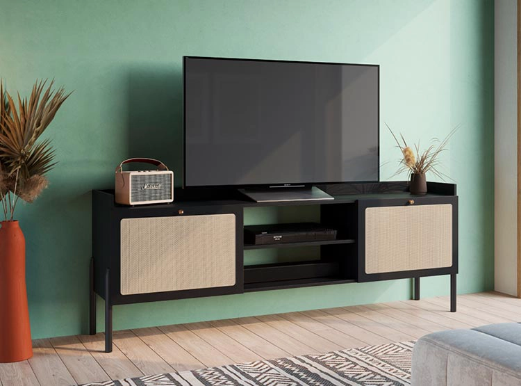 RACK DECOCASA OSLO 27930E NEGRO - 3