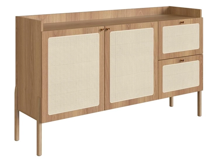 BUFFET DECOCASA OSLO 27969 RATAN 1.4 13 PUERTAS 2 CAJONES - 2