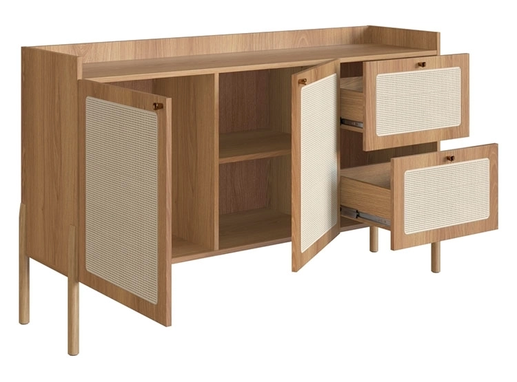 BUFFET DECOCASA OSLO 27969 RATAN 1.4 13 PUERTAS 2 CAJONES - 3