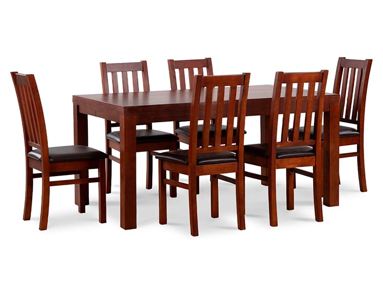 JUEGO DE COMEDOR CIC ÑUBLE PU 6 SILLAS CHOCOLATE - 2