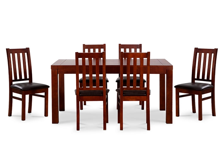 JUEGO DE COMEDOR CIC ÑUBLE PU 6 SILLAS CHOCOLATE - 3