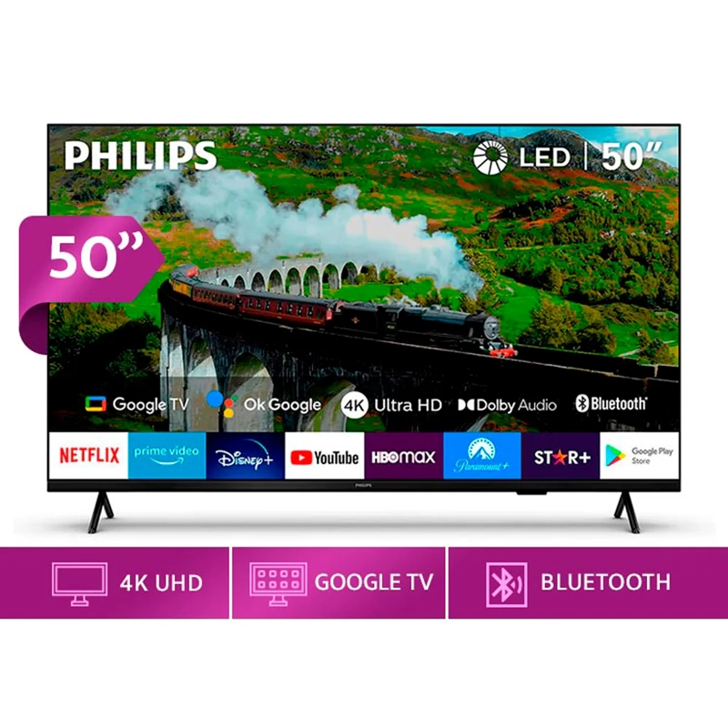 SMART TV PHILIPS LED UHD 4K 50" 50PUD7408 - 1