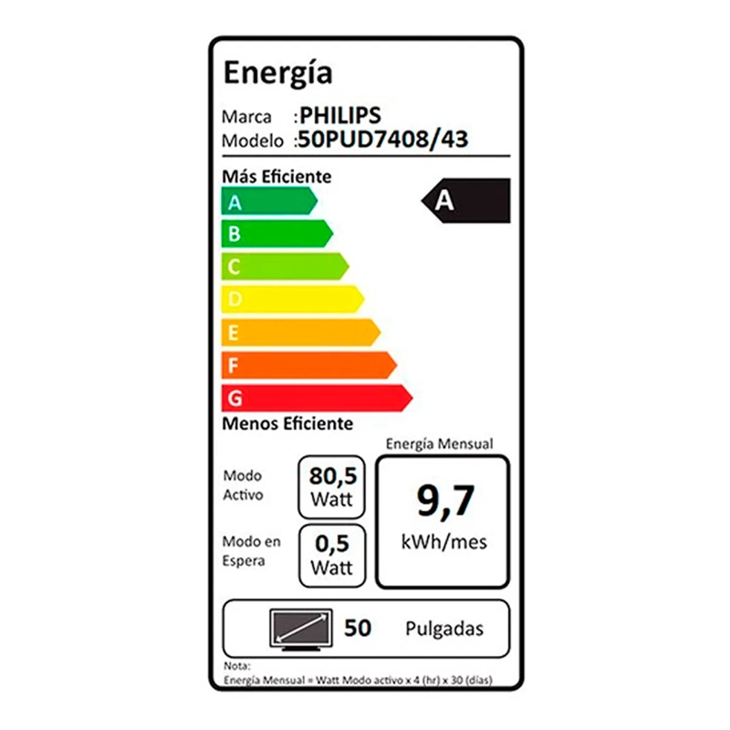 SMART TV PHILIPS LED UHD 4K 50" 50PUD7408 - 9