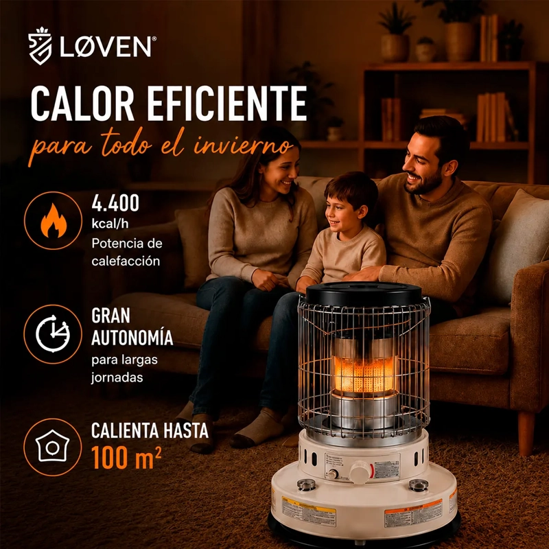 ESTUFA PARAFINA MECHA LOVEN WKH-4400 - 6