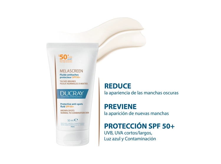 PROTECTOR SOLAR FACIAL DUCRAY ANTIMANCHAS MELASCREEN FLUIDO SPF 50+ 50 ML - 2