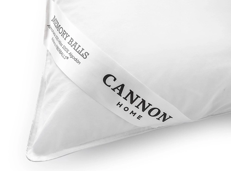 SET 2 ALMOHADAS CANNON FIBER BALL 299H 70 X 50 CM ALGODÓN BLANCO - 4