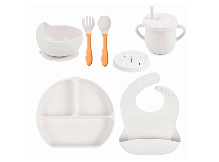 SET DE ALIMENTACION KIDSCOOL SILICONA BLANCO 6 PZA - 1