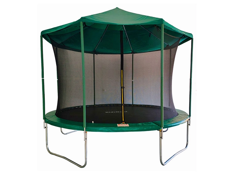 CAMA ELASTICA KIDSCOOL CON TECHO VERDE 365CM - 1