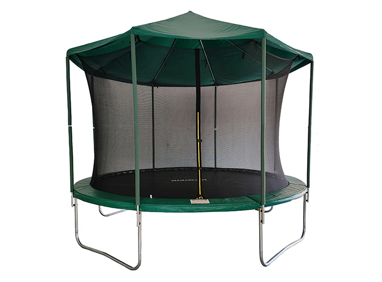 CAMA ELASTICA KIDSCOOL CON TECHO VERDE 365CM - 2