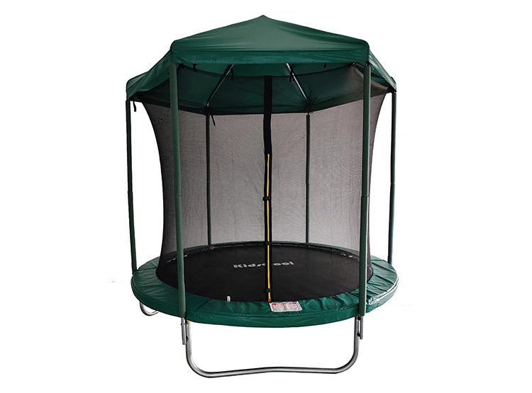 CAMA ELASTICA KIDSCOOL CON TECHO VERDE 243CM - 4