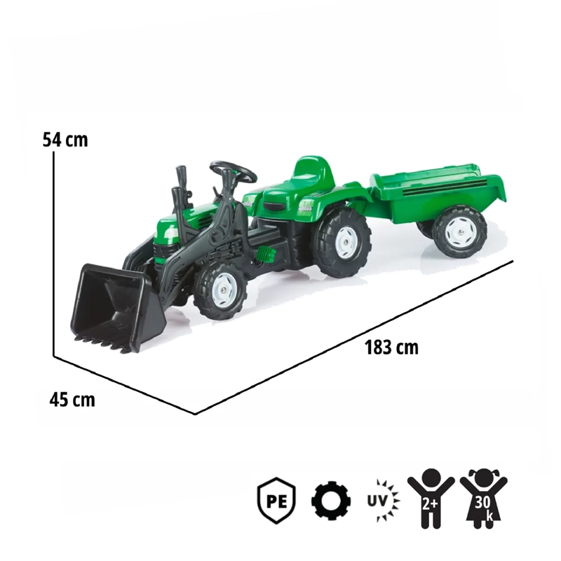 TRACTOR PEDAL MAXRANCH CON CARRO Y PALA - 7