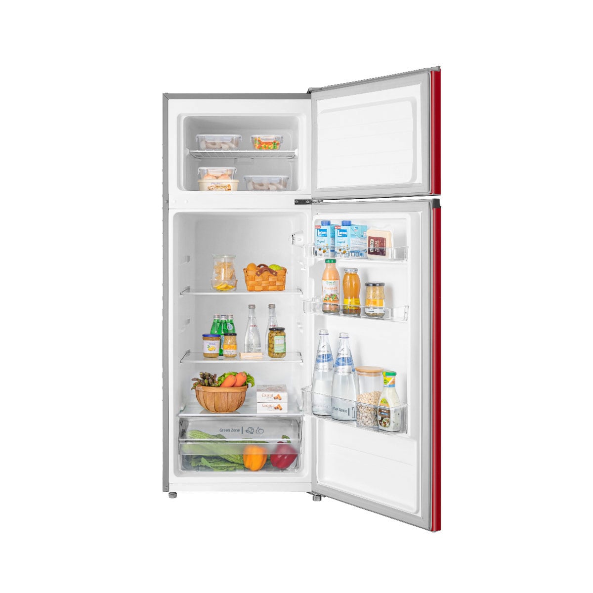 REFRIGERADOR TOP FREEZER MIDEA MDRT294FGE13 207L FRÍO DIRECTO ROJO - 4