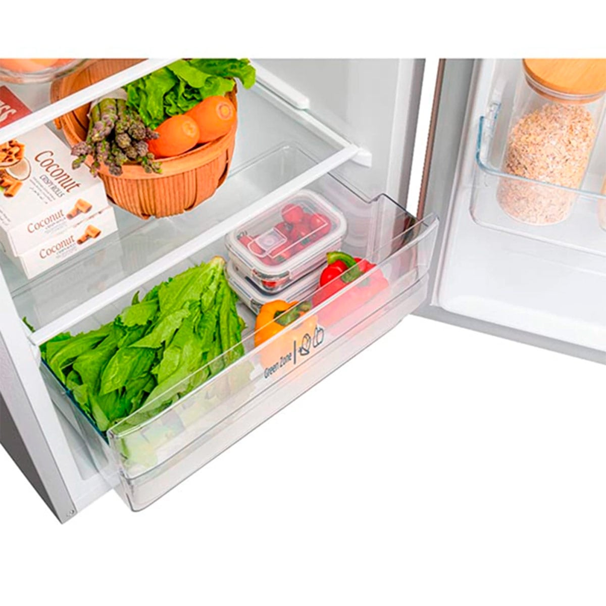 REFRIGERADOR TOP FREEZER MIDEA MDRT294FGE50 204L FRIO DIRECTO GRIS - 8