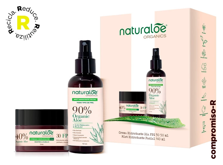 SET HIDRATANTE NATURALOE CREMA FACIAL DÍA SPF 30 50 ML + MIST 140 ML - 1