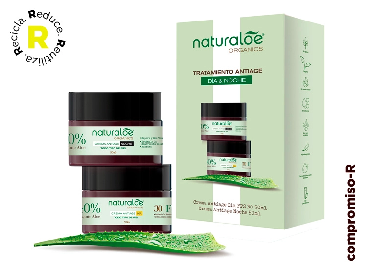 SET NATURALOE CREMA ANTIEDAD DÍA 50 GR + NOCHE 50 GR - 1