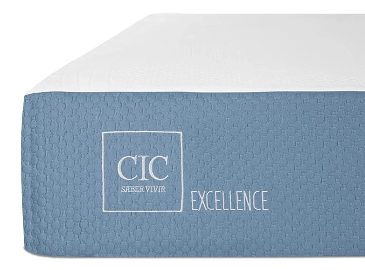 JUEGO DE DORMITORIO CIC CAMA EUROPEA EXCELLENCE 1.5 PLAZAS + RESPALDO GALES GRIS - 6