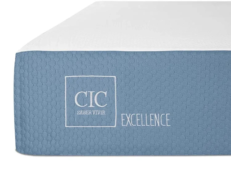 JUEGO DE DORMITORIO CIC CAMA EUROPEA DUBLIN EXCELLENCE BN 2 PLAZAS + RESPALDO GRIS - 6