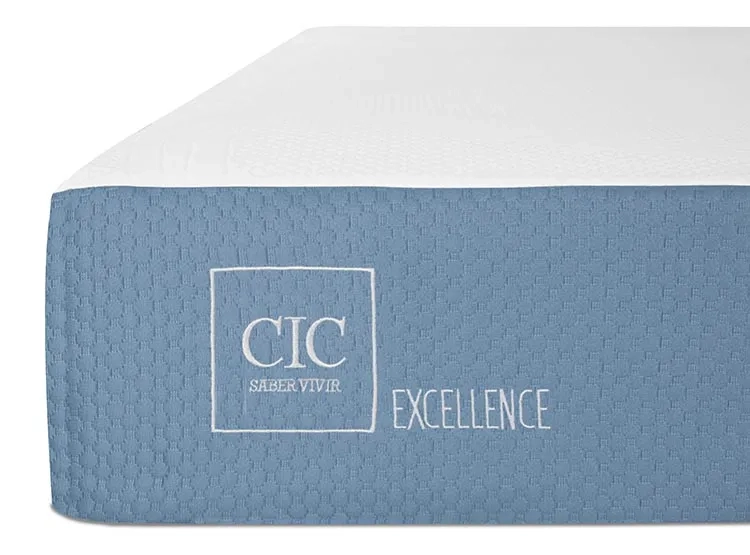 JUEGO DE DORMITORIO CIC CAMA EUROPEA MUNICH EXCELLENCE BN 2 PLAZAS + RESPALDO GRIS - 6