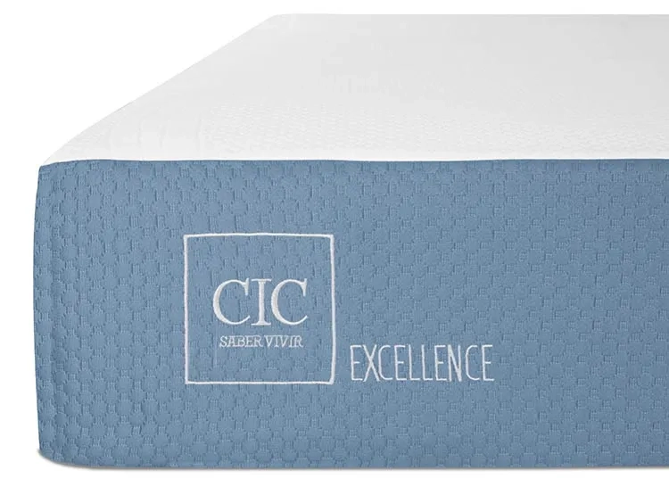JUEGO DE DORMITORIO CIC CAMA EUROPEA VILLARRICA EXCELLENCE BN 2 PLAZAS + RESPALDO GRIS - 6