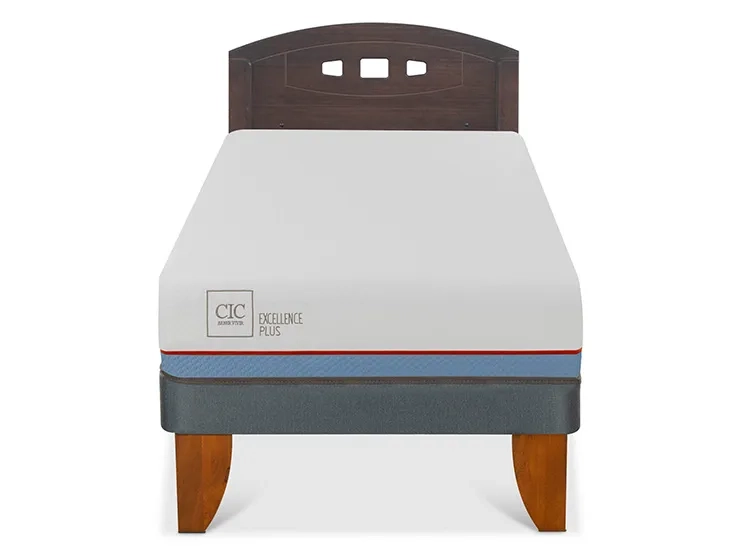 JUEGO DE DORMITORIO CIC CAMA EUROPEA GALES EXCELLENCE PLUS 1.5 PLAZAS + RESPALDO GRIS - 1
