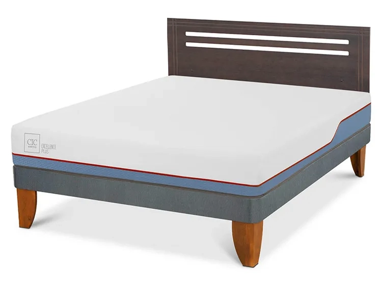 JUEGO DE DORMITORIO CIC CAMA EUROPEA EXCELLENCE PLUS BN 2 PLAZAS +