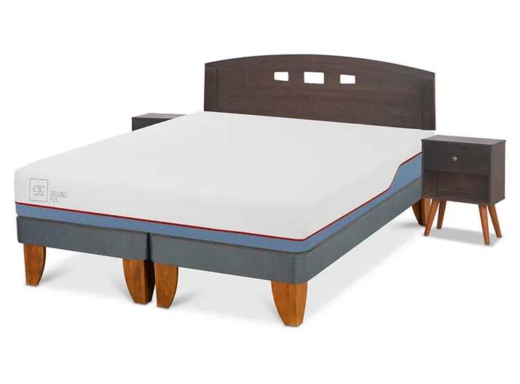 JUEGO DE DORMITORIO CIC CAMA EUROPEA GALES EXCELLENCE PLUS BD 2 PLAZAS + SET GRIS - 2