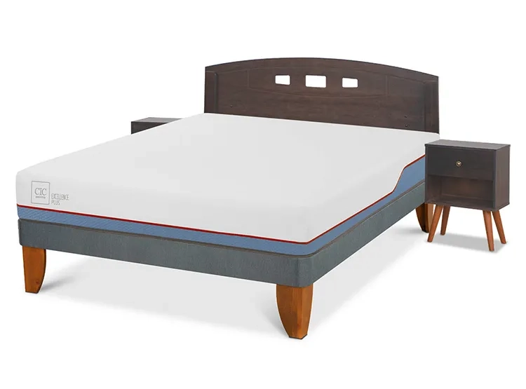 JUEGO DE DORMITORIO CIC CAMA EUROPEA GALES EXCELLENCE PLUS BN 2 PLAZAS + SET GRIS - 2