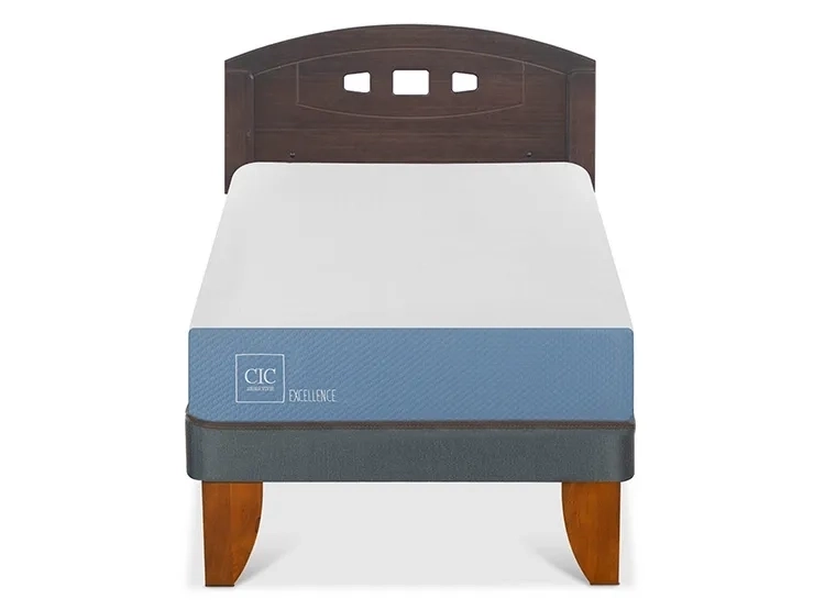 JUEGO DE DORMITORIO CIC CAMA EUROPEA GALES EXCELLENCE 1 PLAZA + RESPALDO GRIS - 1