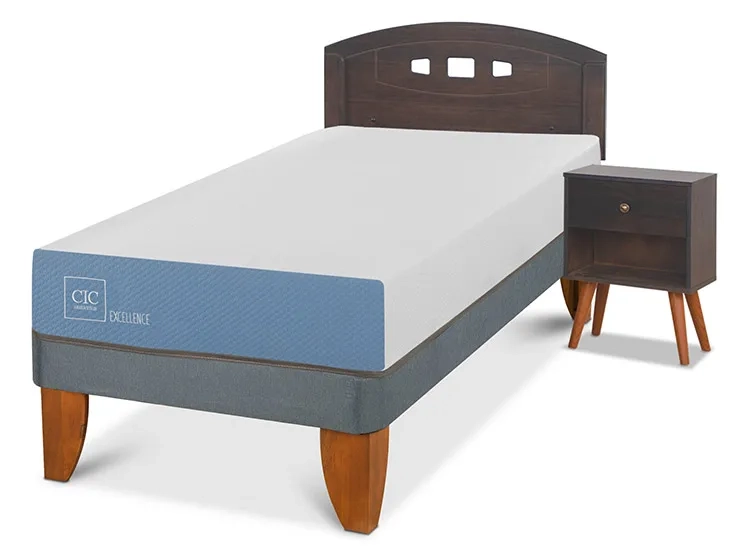 JUEGO DE DORMITORIO CIC CAMA EUROPEA GALES EXCELLENCE 1 PLAZA + SET GRIS - 2