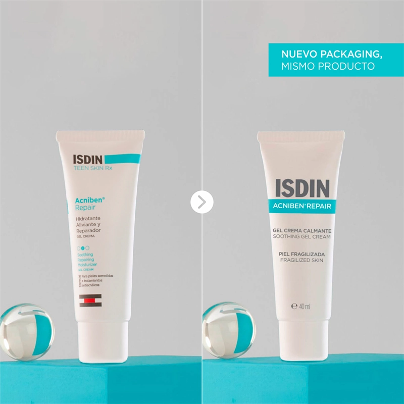 CREMA FACIAL ISDIN GEL HIDRATANTE ACNIBEN REPAIR RX ALIVIANTE REPARADOR 40 ML - 5