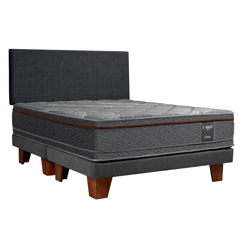 JUEGO DE DORMITORIO CELTA CAMA EUROPEA EVEREST COPPER 2 PLAZAS + RESPALDO - 1