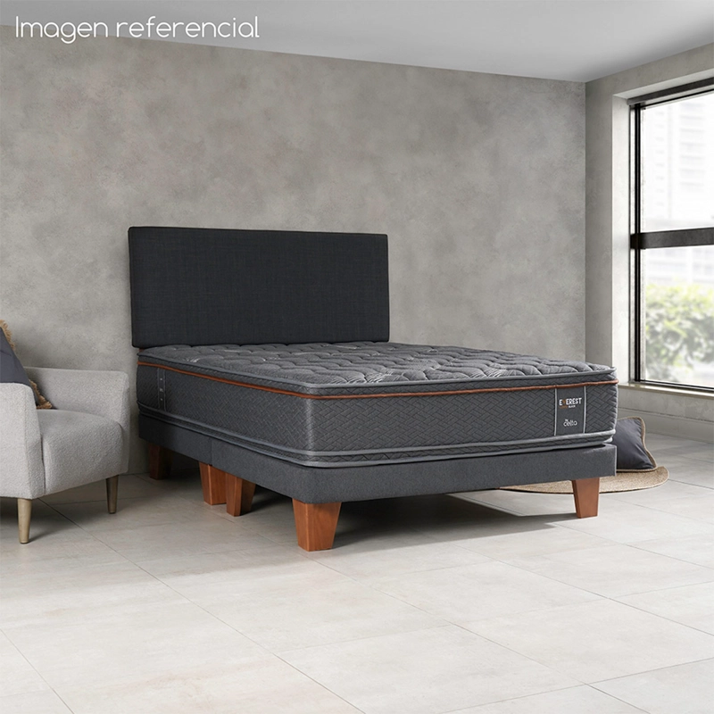 JUEGO DE DORMITORIO CELTA CAMA EUROPEA EVEREST COPPER 2 PLAZAS + RESPALDO - 7