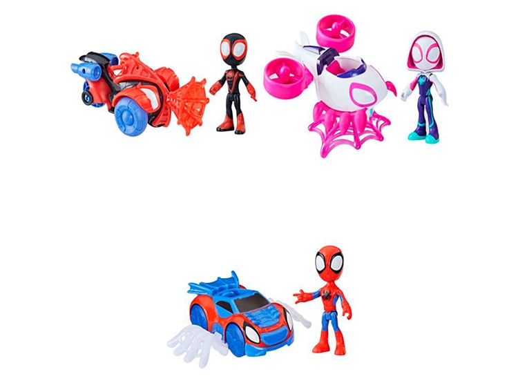 FIGURA DE ACCION SPIDEY & HIS AMAZING FRIENDS HEROE Y VEHICULO / MODELO ALEATORIO - 1
