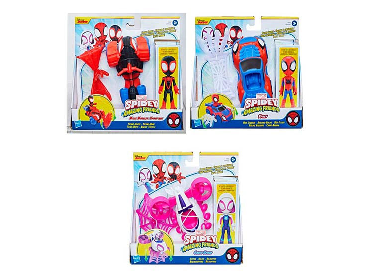 FIGURA DE ACCION SPIDEY & HIS AMAZING FRIENDS HEROE Y VEHICULO / MODELO ALEATORIO - 2