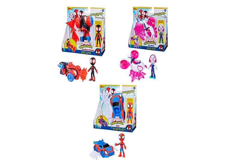 FIGURA DE ACCION SPIDEY & HIS AMAZING FRIENDS HEROE Y VEHICULO / MODELO ALEATORIO - 3