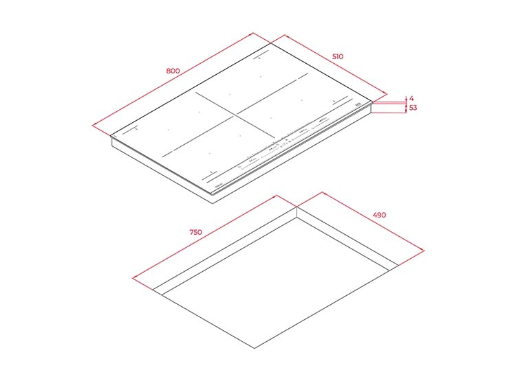 ENCIMERA ELÉCTRICA PLACAS DE INDUCCIÓN TEKA 4 PLATOS IZF 88770 MST BK - 6