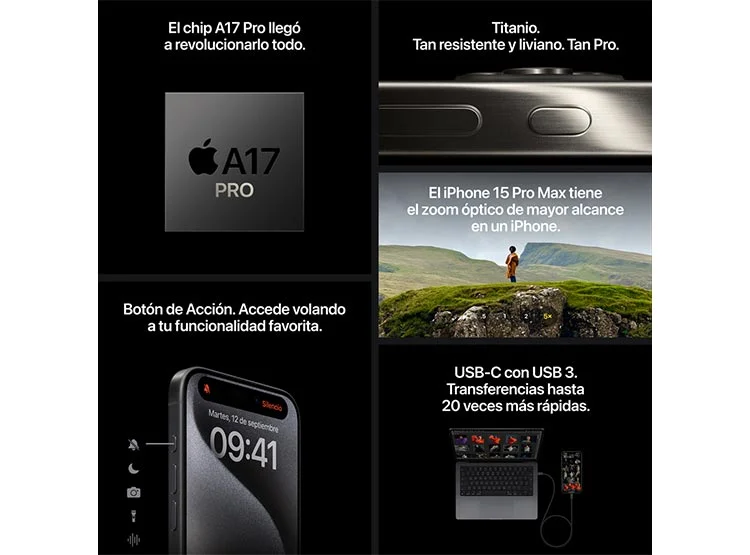 IPHONE 15 PRO 128 GB 12MP 6.1 - 8
