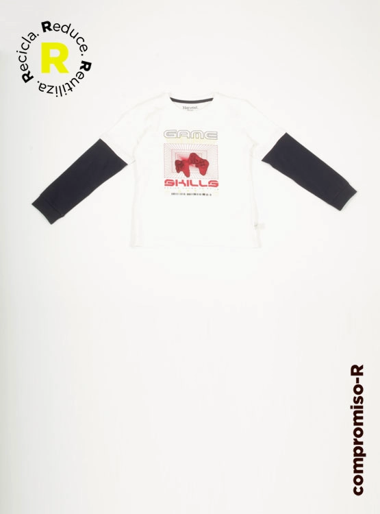 POLERA MANGA LARGA ALGODÓN NIÑO HARVEST - 1