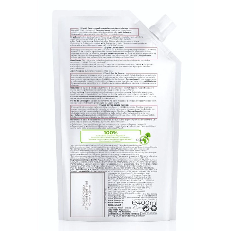 JABÓN CORPORAL EUCERIN REFILL PH5 SYNDET GEL 400 ML - 2