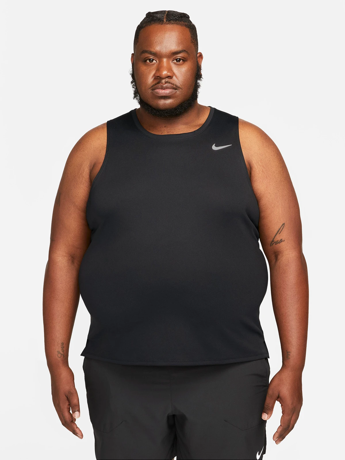 POLERA HOMBRE NIKE DV9321 NEGRO SIN MANGAS DRIFIT MILER - 2