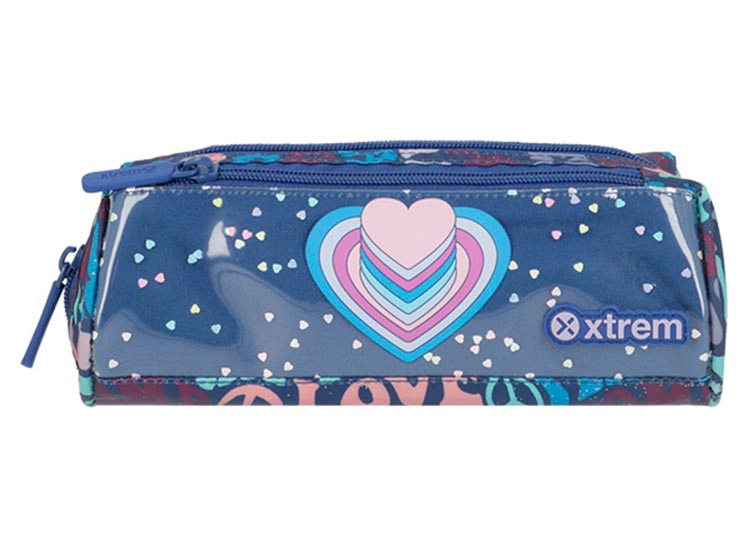 ESTUCHE XTREM CAMPBELL 4XT CORAZONES AZUL - 1